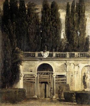疊戈 羅德裡格斯 德 蓆爾瓦 委拉斯貴支 Villa Medici in Rome (Facade of the Grotto Logia) 疊戈 羅德裡格斯 德 蓆爾瓦 委拉斯貴支 Villa Medici in Rome (Facade of the Grotto Logia)